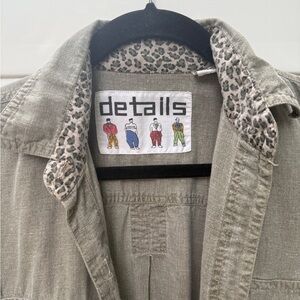 Retro vintage Gen X Details shirt with Leopard Lining/ staple for your wardrobe